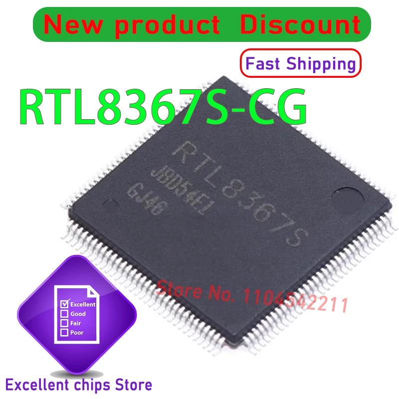 (10-20 шт.) 100% новый набор микросхем RTL8367S RTL8367S-CG QFP128 
(10-20 шт.) 100% новый набор микросхем RTL8367S RTL8367S-CG QFP128