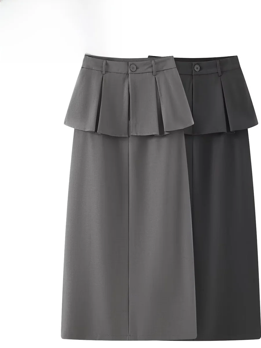 ZARK Spring New Fashionable Pure Color Mid-Waist A-Line Skirt for Women Stylish Elegant Trendy Polyester Casual Skirt
ZARK Spring New Fashionable Pure Color Mid-Waist A-Line Skirt for Women Stylish Elegant Trendy Polyester Casual Skirt