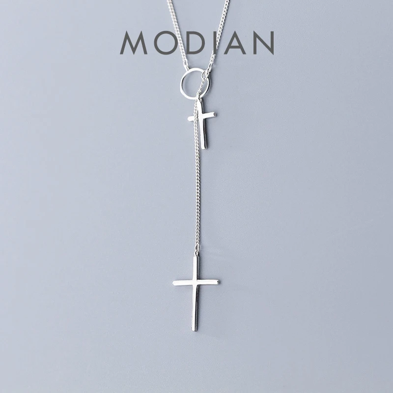 Modian Sterling Sliver 925 Fashion Simple Big Samll Cross Geometric Round Chain Pendant Necklace for Women Fine Jewlry Girl Gift
Modian Sterling Sliver 925 Fashion Simple Big Samll Cross Geometric Round Chain Pendant Necklace for Women Fine Jewlry Girl Gift