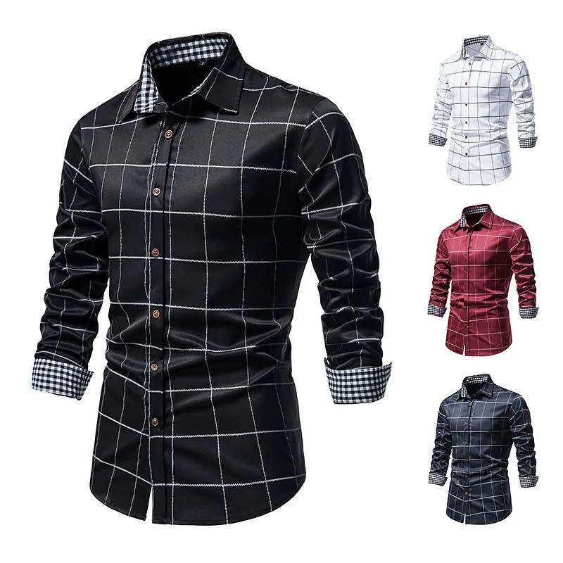 European Style Autumn Plaid Longsved Shirt Men's Thickened PU Leather Fabric Sporty Style Long Sleeve Graded Two-Piece Design
European Style Autumn Plaid Longsved Shirt Men's Thickened PU Leather Fabric Sporty Style Long Sleeve Graded Two-Piece Design