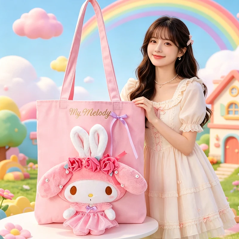 My Melody Shoulder Bag Crossbody Bag Embroidery Portable Cute Anime Figure Bags for Woman Canvas Three-Dimensional
My Melody Shoulder Bag Crossbody Bag Embroidery Portable Cute Anime Figure Bags for Woman Canvas Three-Dimensional