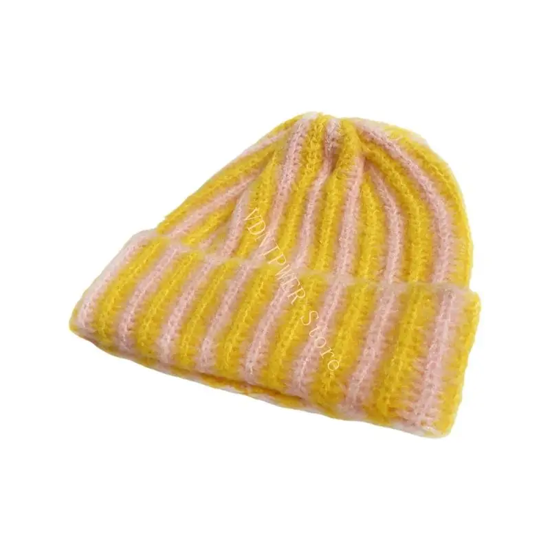 Trendy Contrast Stripe Knit Cap Pullover Skull Hat Durable Blend Comfort Pullover Thicken Hat D08E
Trendy Contrast Stripe Knit Cap Pullover Skull Hat Durable Blend Comfort Pullover Thicken Hat D08E