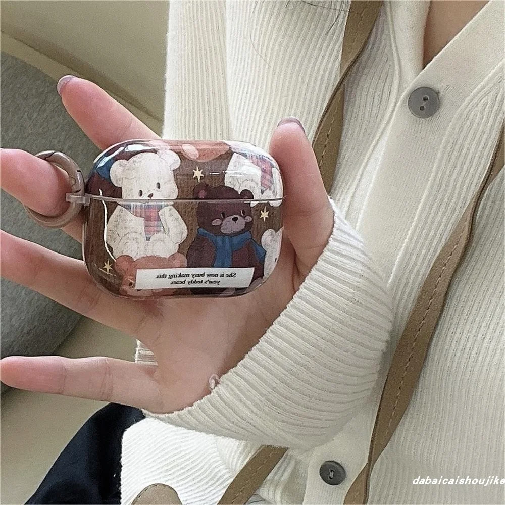 Cartoon Bear Hanging Ring for Airpods Pro 2, Apple Wireless Bluetooth Headphone, Protective Cover, Airpods1, 2, 3, Pro 
Cartoon Bear Hanging Ring for Airpods Pro 2, Apple Wireless Bluetooth Headphone, Protective Cover, Airpods1, 2, 3, Pro