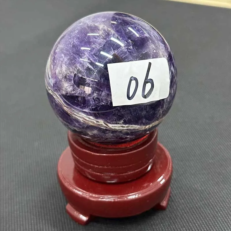 Natural Dream Amethyst Reiki Healing Quartz Sphere Ball Crystal Stone 70mm with Stand
Natural Dream Amethyst Reiki Healing Quartz Sphere Ball Crystal Stone 70mm with Stand