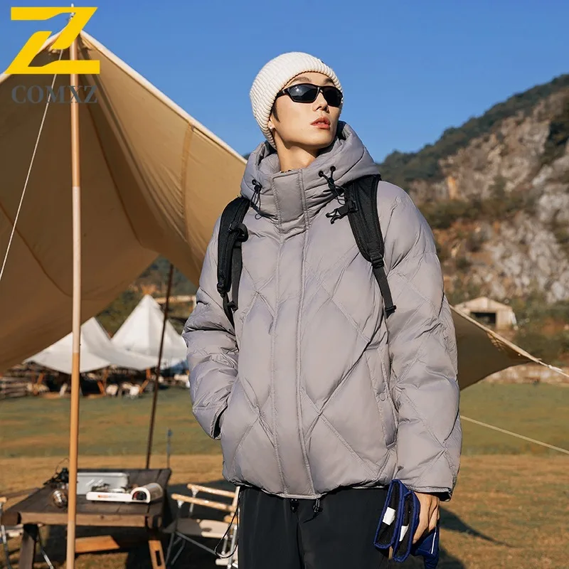 COMXZ 2024 Winter Light Puffy Warm Thick Down Jacket Japanese Outdoor Windproof Diamond Quilted Stand Collar Hooded Coat
COMXZ 2024 Winter Light Puffy Warm Thick Down Jacket Japanese Outdoor Windproof Diamond Quilted Stand Collar Hooded Coat