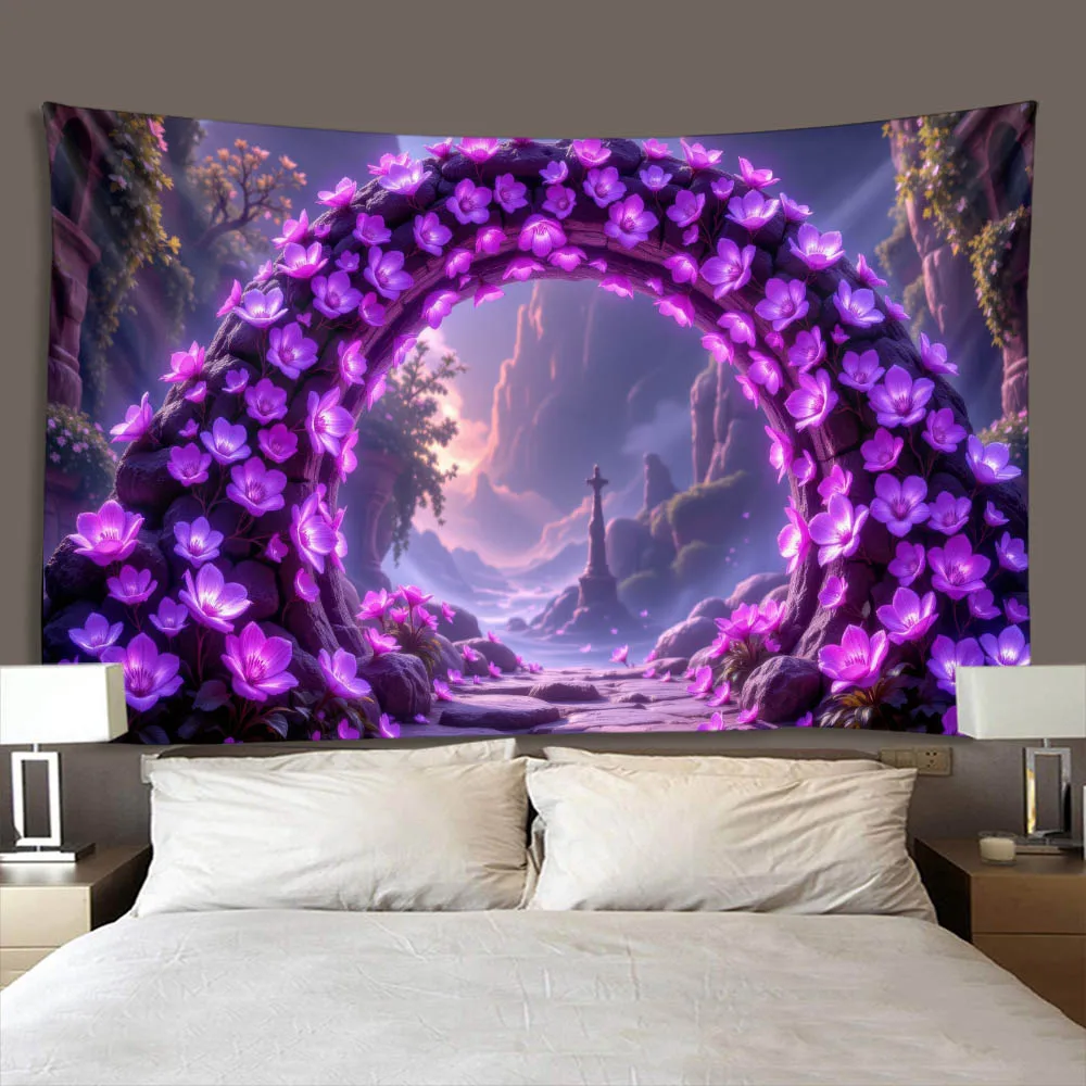 Psychedelic floral tapestry tree hole sunset tree wall hanging cloth garden landscape home background wall decoration
Psychedelic floral tapestry tree hole sunset tree wall hanging cloth garden landscape home background wall decoration