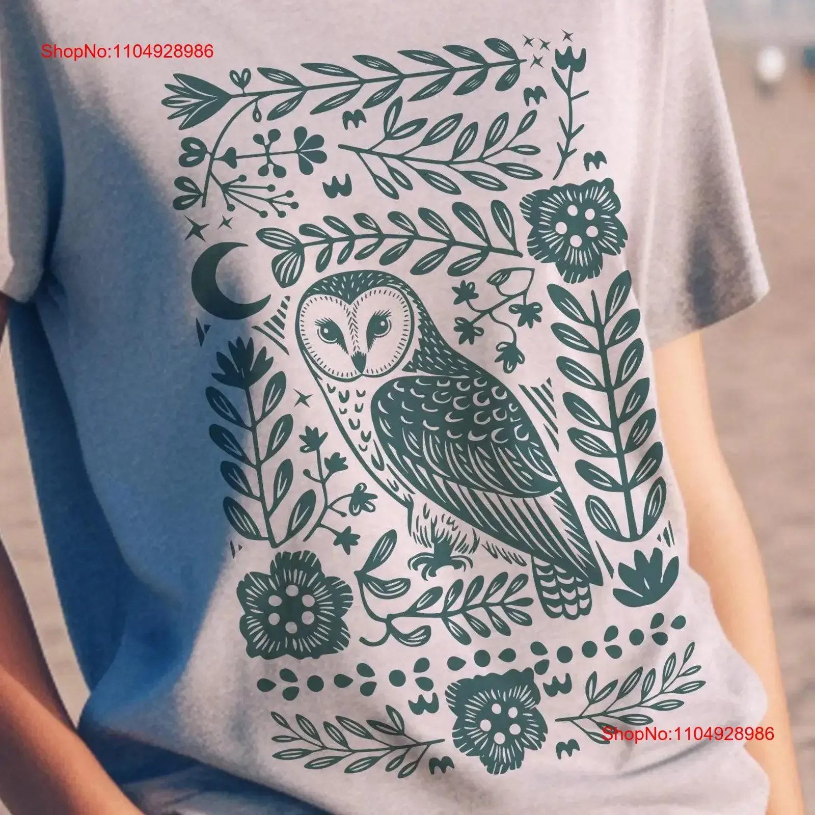 Mystical Barn Owl T Shirt Woodcut Folk Art Design Green Nature Print Floral Moonlit Whimsical Bird Lover Blossom vintage
Mystical Barn Owl T Shirt Woodcut Folk Art Design Green Nature Print Floral Moonlit Whimsical Bird Lover Blossom vintage