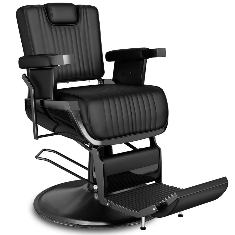 Professional Barber Chair, Vintage Barber Chairs, Reclining Salon Chair with Removable Headrest, Heavy-Duty Hydraulic Tattoo Ch
Professional Barber Chair, Vintage Barber Chairs, Reclining Salon Chair with Removable Headrest, Heavy-Duty Hydraulic Tattoo Ch