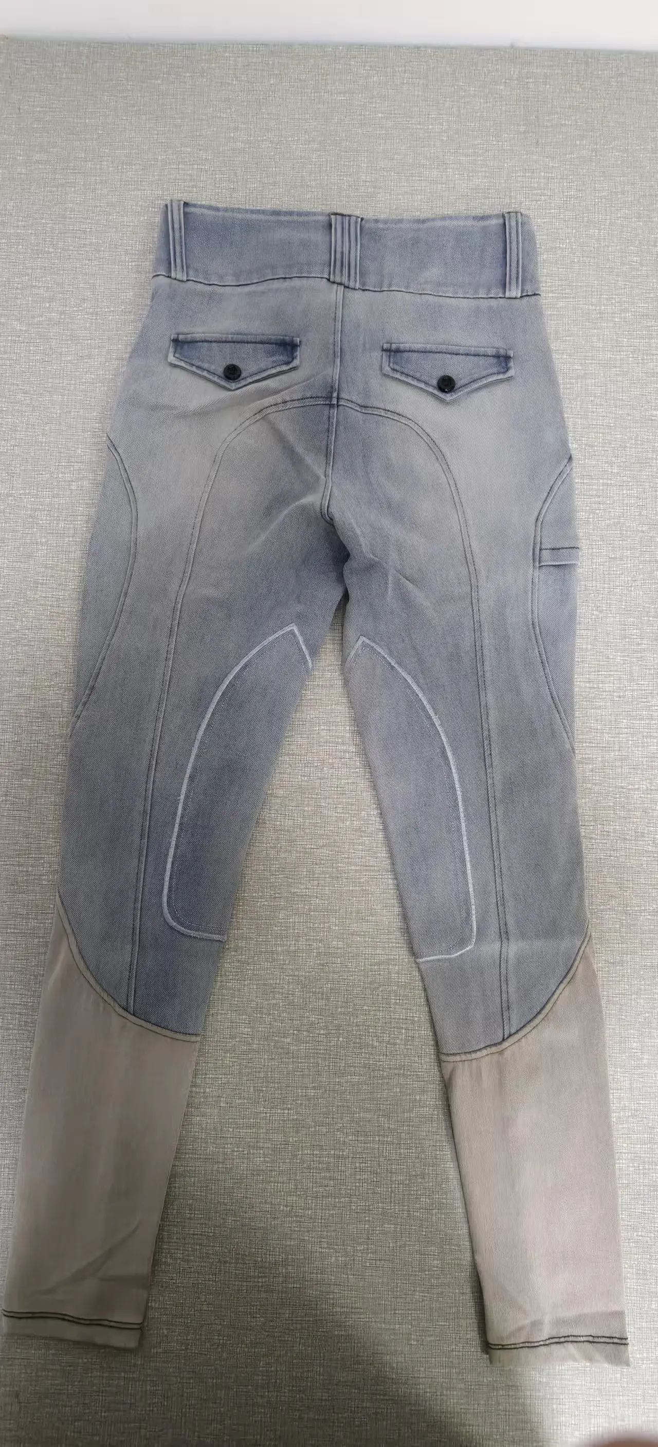 Women's denim breeches high-waisted riding pants stretch denim riding pants skinny jeans