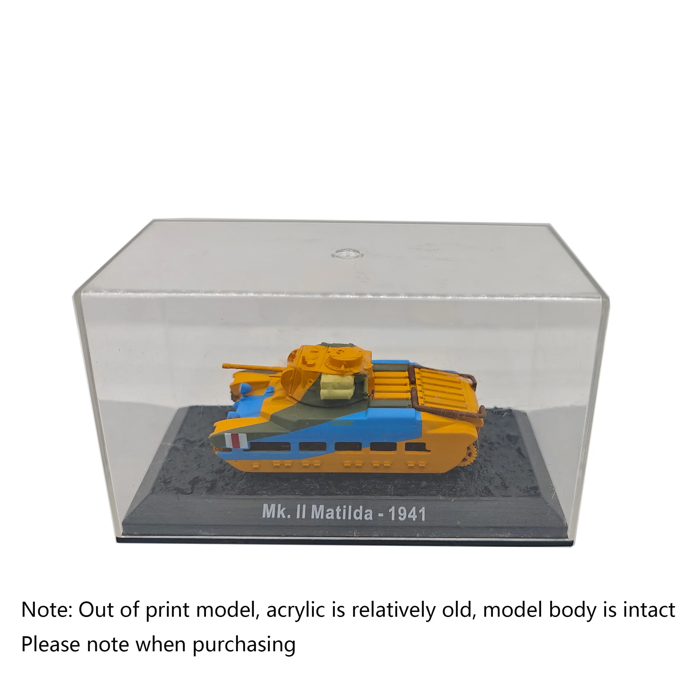 Spot 1: 72 UK MK.II Matilda 1941 Tank Model (with an older shell) Static Finished Model (out of print)
Spot 1: 72 UK MK.II Matilda 1941 Tank Model (with an older shell) Static Finished Model (out of print)
