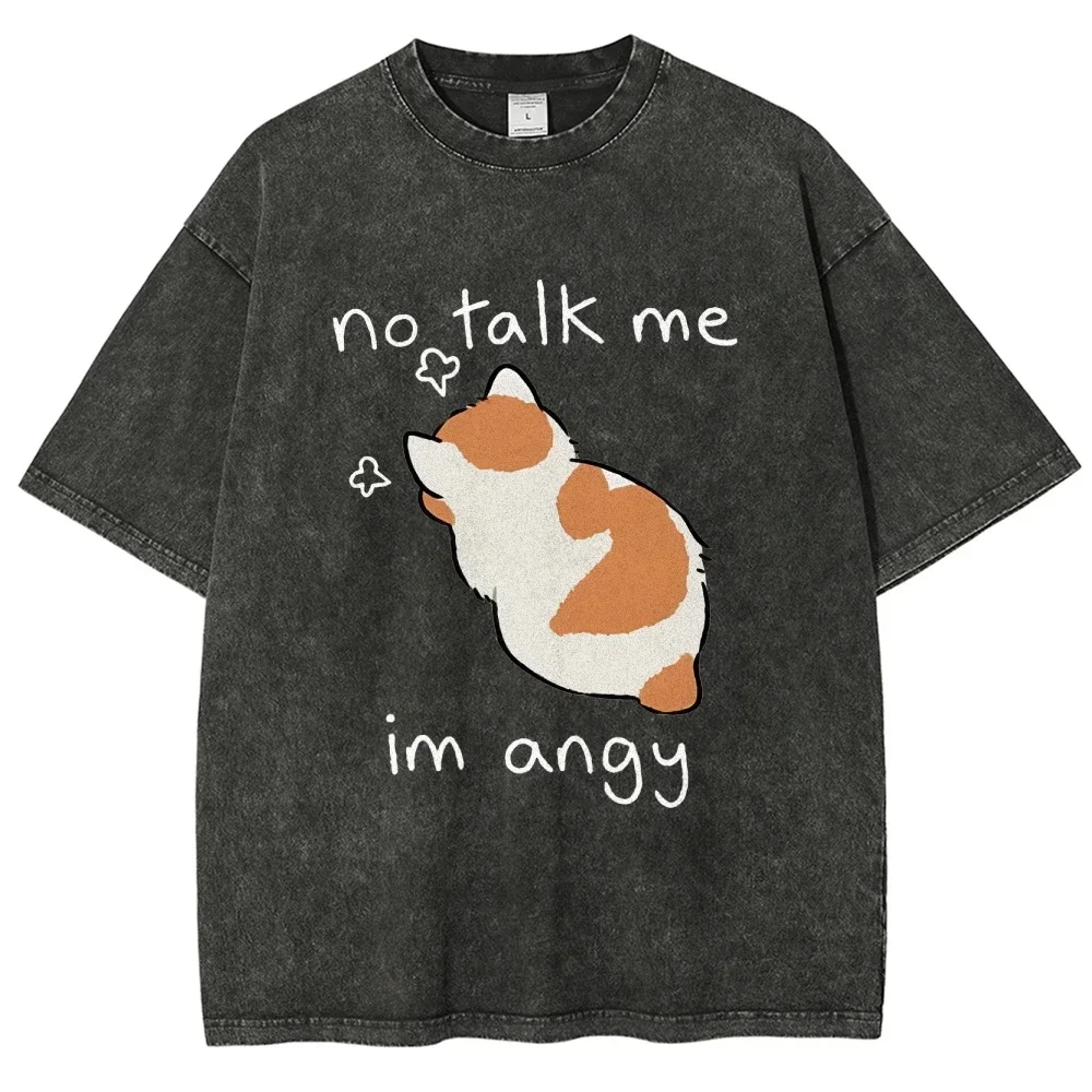 Футболка с буквенным принтом Angry Little Cat, свободная повседневная мужская и женская модная футболка в стиле ретро, потертая летняя футболка с коротким рукавом
Футболка с буквенным принтом Angry Little Cat, свободная повседневная мужская и женская модная футболка в стиле ретро, потертая летняя футболка с коротким рукавом