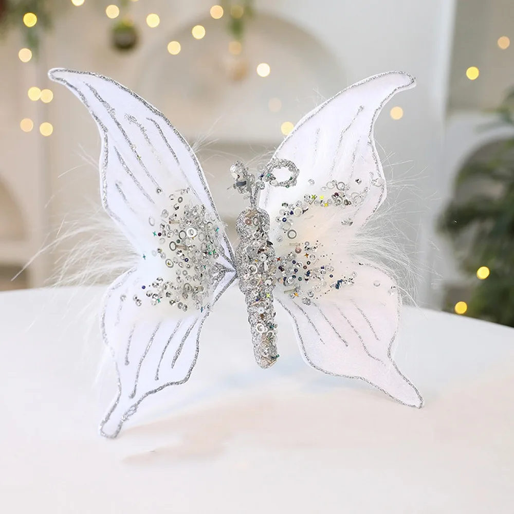 Сверкающие блестящие рождественские украшения в виде бабочек с зажимом, искусственная имитация бабочки, красочные многоразовые
Сверкающие блестящие рождественские украшения в виде бабочек с зажимом, искусственная имитация бабочки, красочные многоразовые