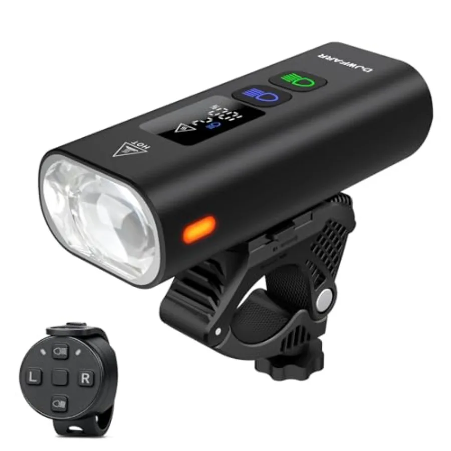 2000Lumens Bike Light, 6400mAh USB-C Rechargeable Bike Headlight, Dual Beam, 13 Modes, Waterproof, Quick Release Mount, Side Vi
2000Lumens Bike Light, 6400mAh USB-C Rechargeable Bike Headlight, Dual Beam, 13 Modes, Waterproof, Quick Release Mount, Side Vi