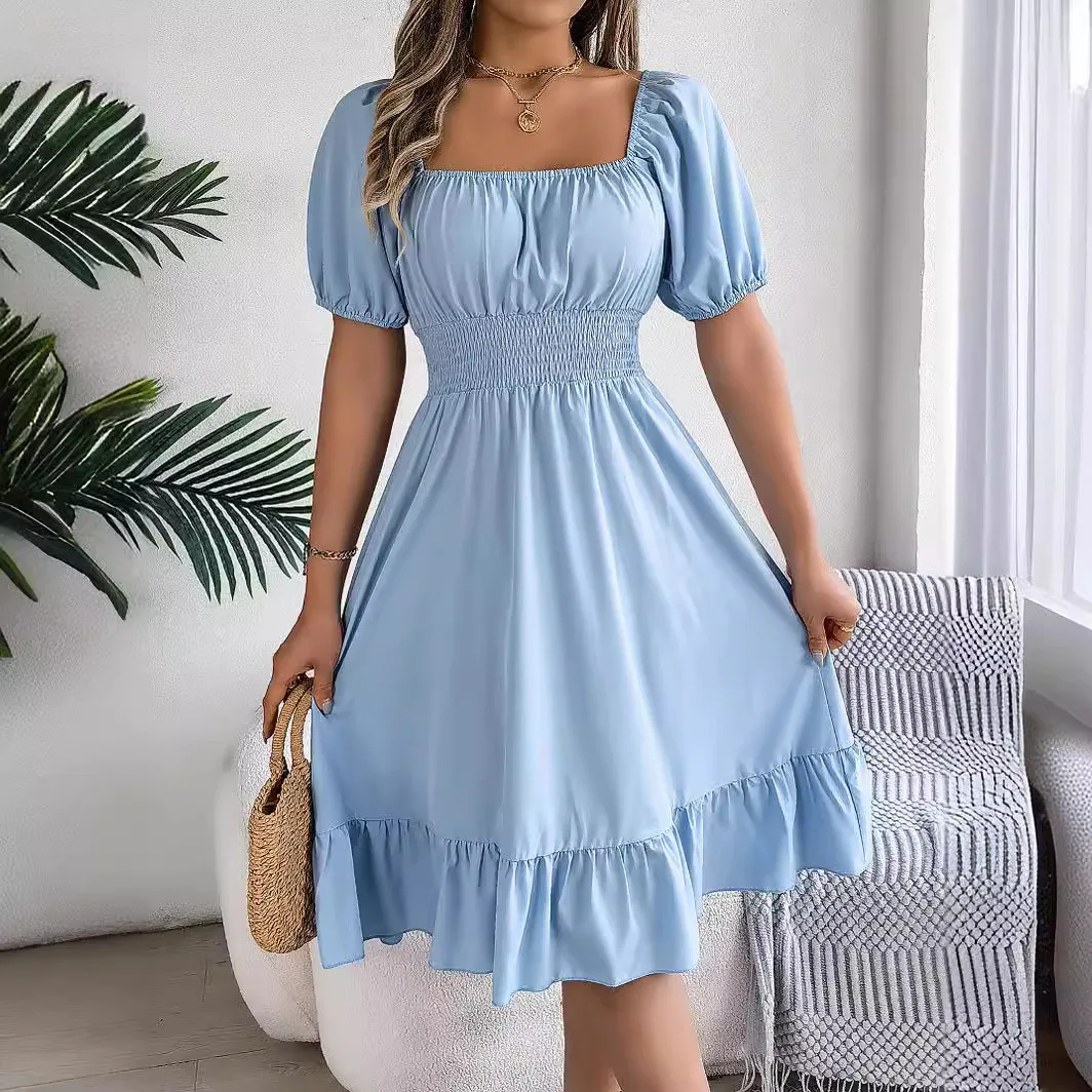 2025 Dress Women Elegant Fashion Beautiful Women's Dresses Party Casual Square Neck Short Sleeve Waisted Ruffle A-Line Dresses
2025 Dress Women Elegant Fashion Beautiful Women's Dresses Party Casual Square Neck Short Sleeve Waisted Ruffle A-Line Dresses