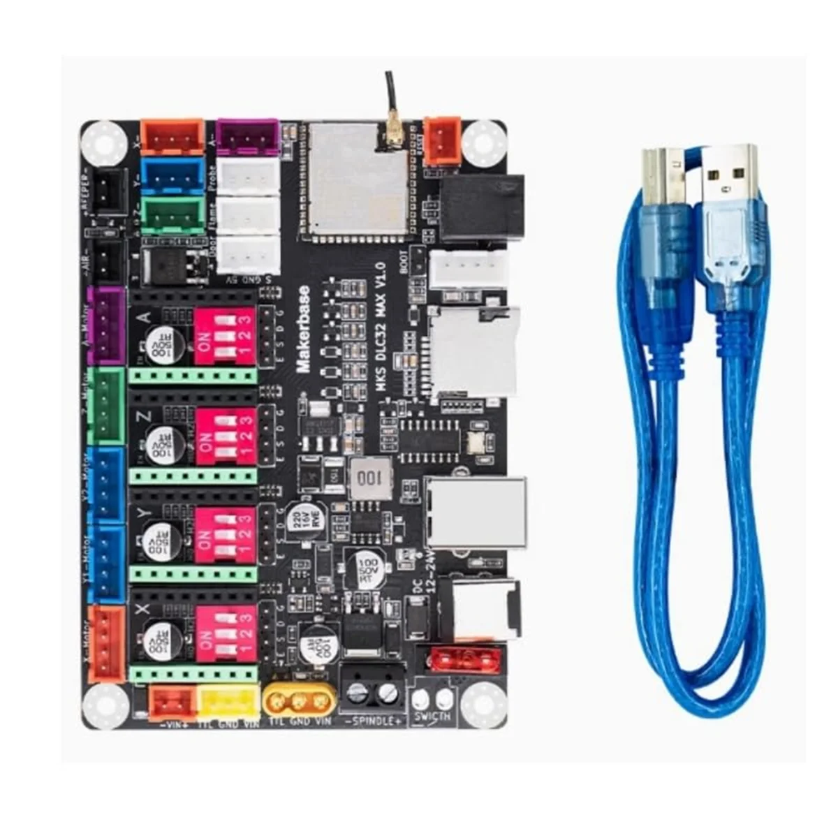 4 - Axis CNC Controller with MKS DLC32 MAX Expansion Card, GRBL 32 - Bit - Advanced CNC Control System -Y18A
4 - Axis CNC Controller with MKS DLC32 MAX Expansion Card, GRBL 32 - Bit - Advanced CNC Control System -Y18A