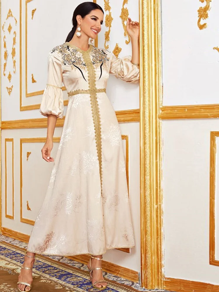 Women Casual Elegant Maxi Dresses 2023 Spring Summer Luxury V-Neck Puff Sleeve Print Muslim Turkish Evening Party Robe Vestidos
Women Casual Elegant Maxi Dresses 2023 Spring Summer Luxury V-Neck Puff Sleeve Print Muslim Turkish Evening Party Robe Vestidos