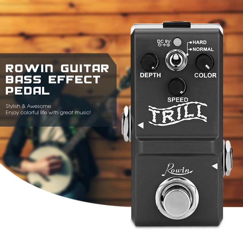 Rowin LN-327 Trill Mini Guitar Tremolo Pedal Analog Photocoupler Effect Pedals for Electric Guitar Full Metal Case Nano Size
Rowin LN-327 Trill Mini Guitar Tremolo Pedal Analog Photocoupler Effect Pedals for Electric Guitar Full Metal Case Nano Size