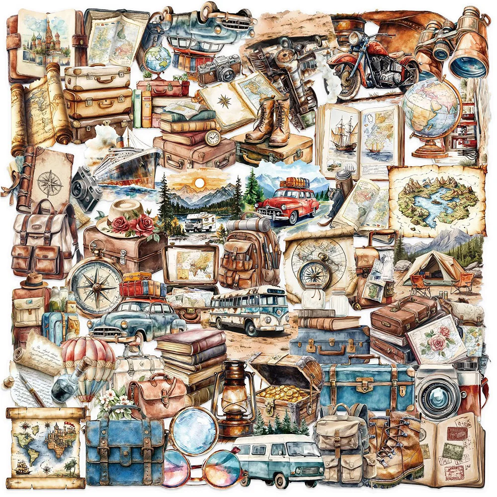 10/30/50pcs Retro Outdoor Hiking Camping Stickers Travel Scenery Decals Water Bottle Phone Luggage Transparent PET Sticker Decor
10/30/50pcs Retro Outdoor Hiking Camping Stickers Travel Scenery Decals Water Bottle Phone Luggage Transparent PET Sticker Decor