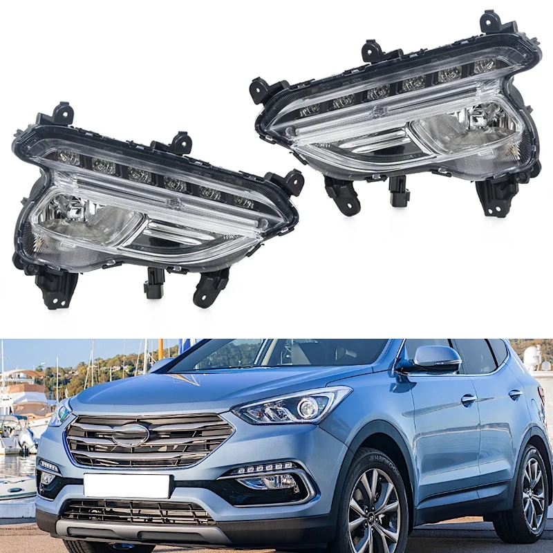 Pop LED DRL Daytime Running Light For Hyundai Santa Fe Sport 2016 2017 2018 Fog Lights Headlight Fog Lamp Assembly Auto Parts
Pop LED DRL Daytime Running Light For Hyundai Santa Fe Sport 2016 2017 2018 Fog Lights Headlight Fog Lamp Assembly Auto Parts