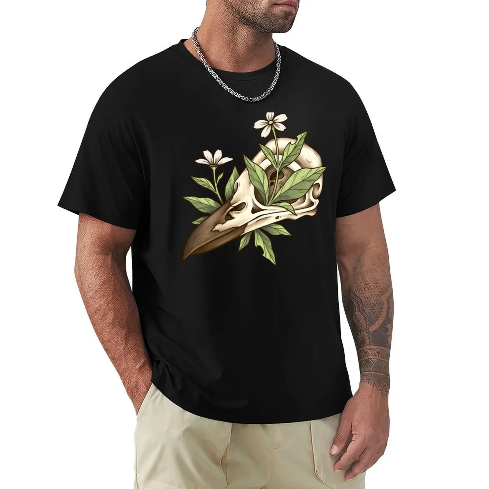 Vulture Culture Bird Skull with Flower Raven Skull Green Witch Vintage Witchcraft Goblincore Furry Thieran Oddities and T-Shirt
Vulture Culture Bird Skull with Flower Raven Skull Green Witch Vintage Witchcraft Goblincore Furry Thieran Oddities and T-Shirt
