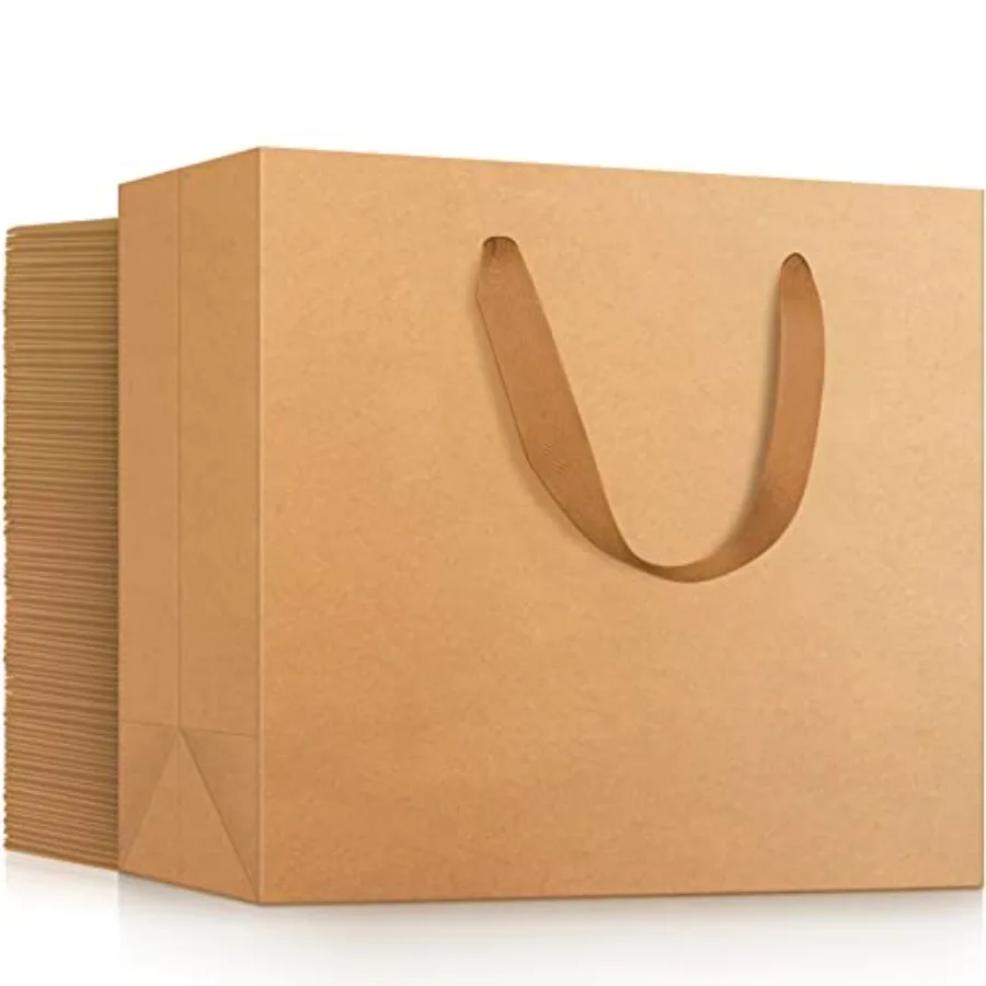 Shopping Paper Bags 50pcs 10.6" x 3.1" x 8.3" Brown Gift Bags with Handles Retail Handle Bag Merchandise Gift Wrapping Bag for
Shopping Paper Bags 50pcs 10.6" x 3.1" x 8.3" Brown Gift Bags with Handles Retail Handle Bag Merchandise Gift Wrapping Bag for