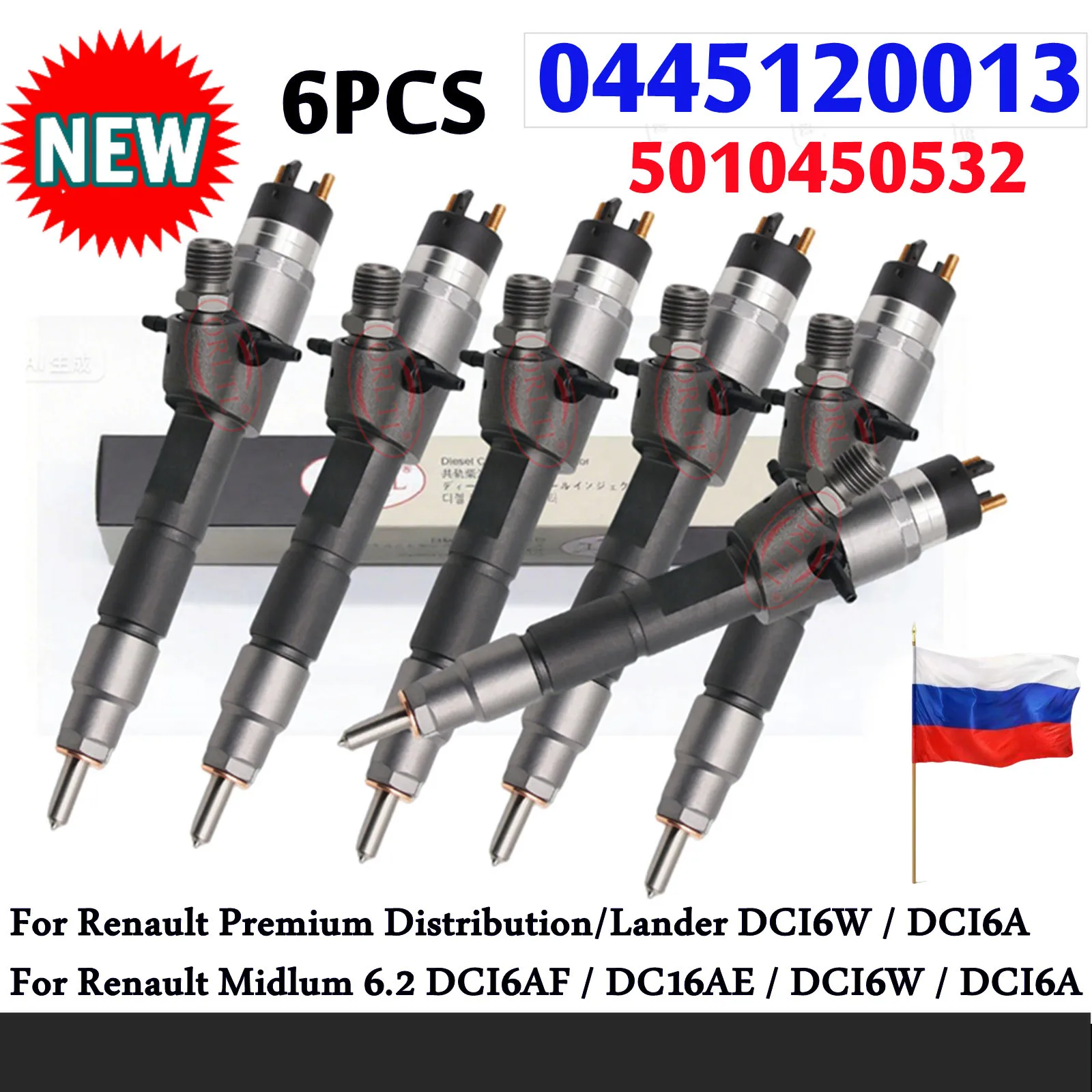 6 PCS 0445120013 5010450532 Diesel Fuel Injector 0 445 120 013 Nozzle for Renault Midlum /Premiun Midlum 0986435525
6 PCS 0445120013 5010450532 Diesel Fuel Injector 0 445 120 013 Nozzle for Renault Midlum /Premiun Midlum 0986435525