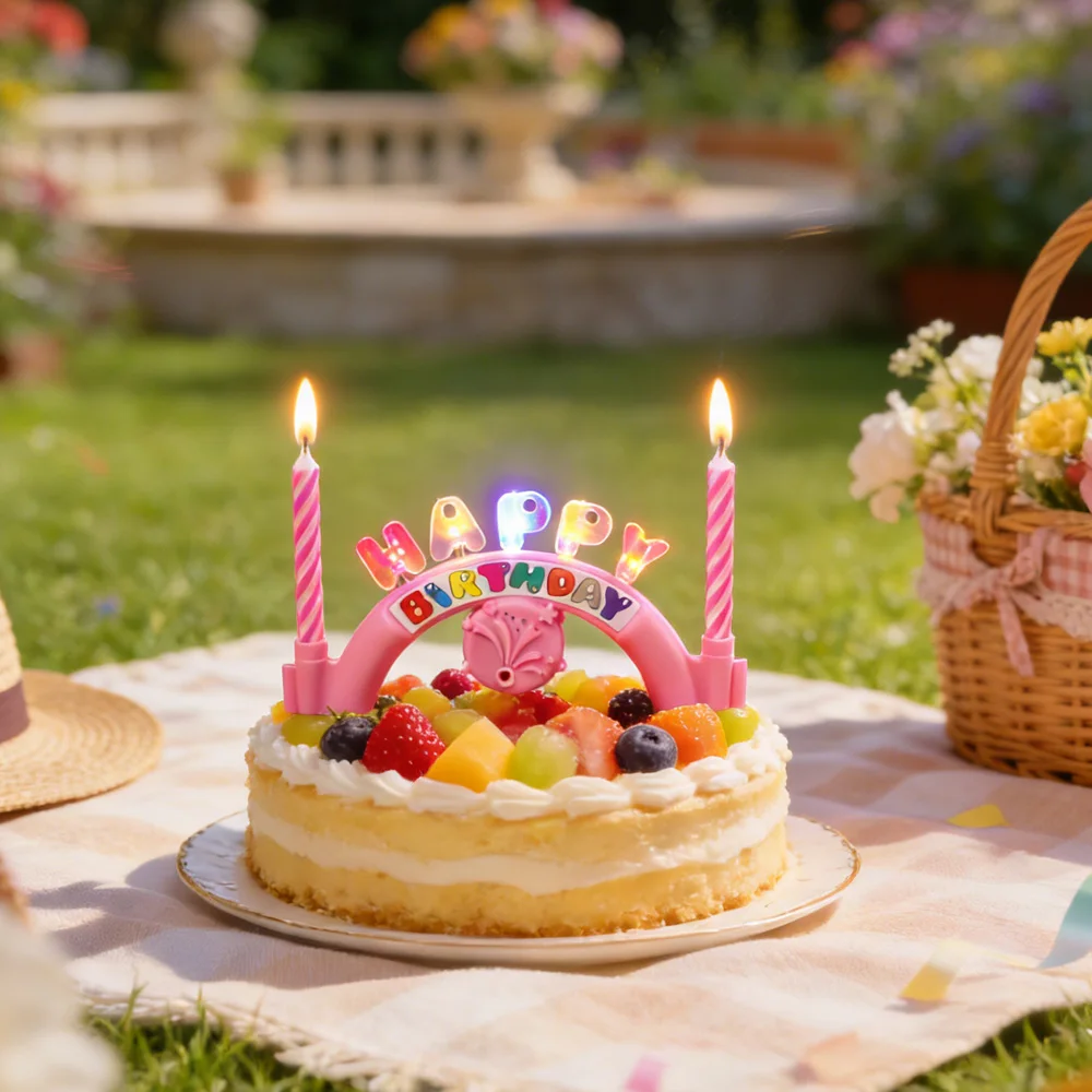 Musical Happy Birthday Cake Topper with Candles – Arched Glowing Letter Cake Decoration – Melody Playing Birthday Party Supplies
Musical Happy Birthday Cake Topper with Candles – Arched Glowing Letter Cake Decoration – Melody Playing Birthday Party Supplies