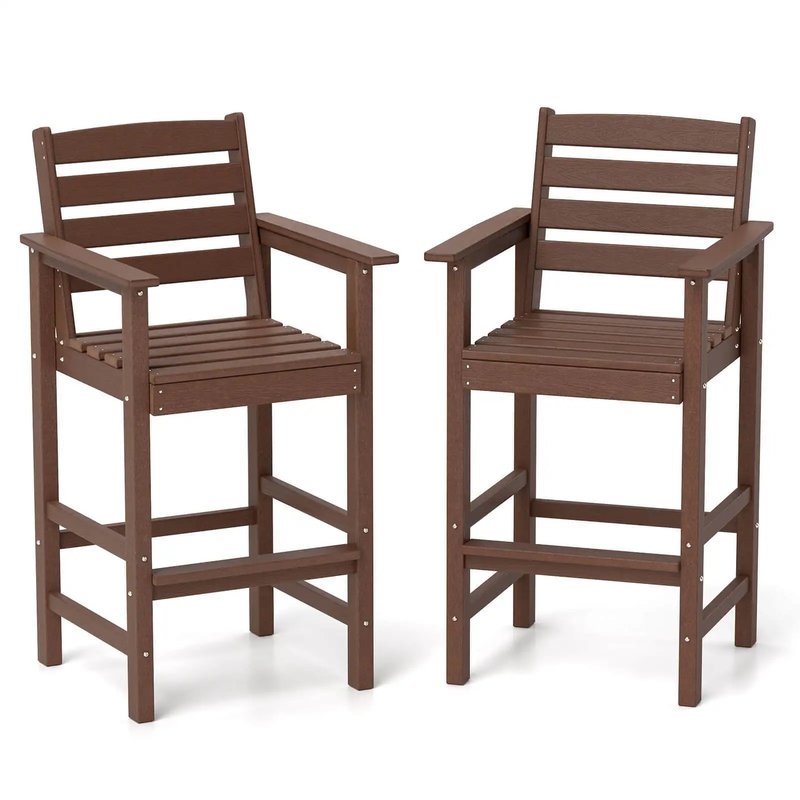 Patio Adirondack Bar Chairs Set of 2 w/ Wide Armrests & Footrest Backrest
Patio Adirondack Bar Chairs Set of 2 w/ Wide Armrests & Footrest Backrest