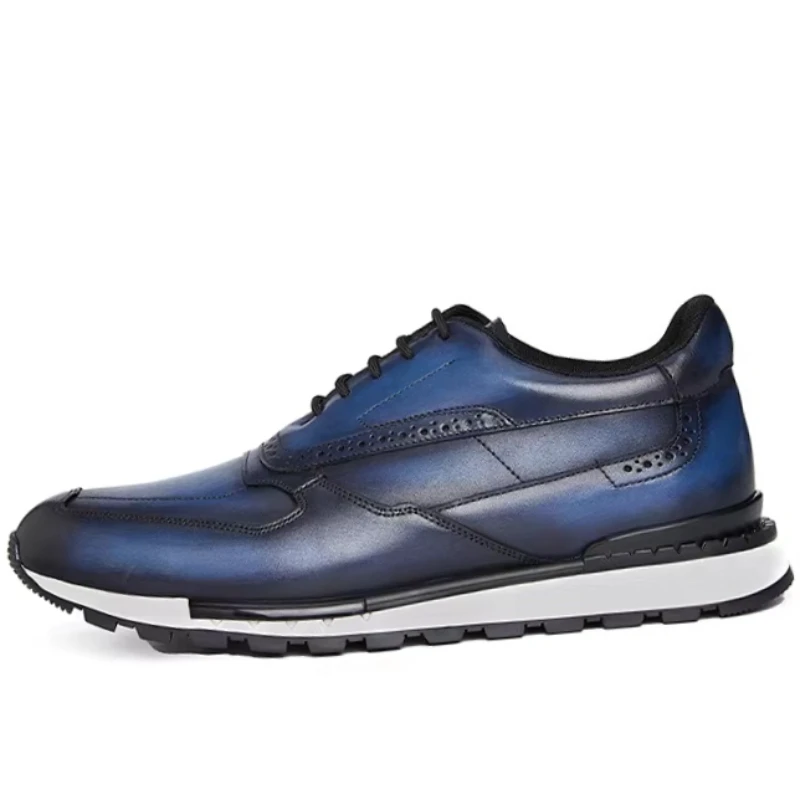 Genuine Leather Handmade Casual Sports Shoes for Men's Business Comfortable Breathable Luxury Thick Sole Height Increasing Shoes
Genuine Leather Handmade Casual Sports Shoes for Men's Business Comfortable Breathable Luxury Thick Sole Height Increasing Shoes
