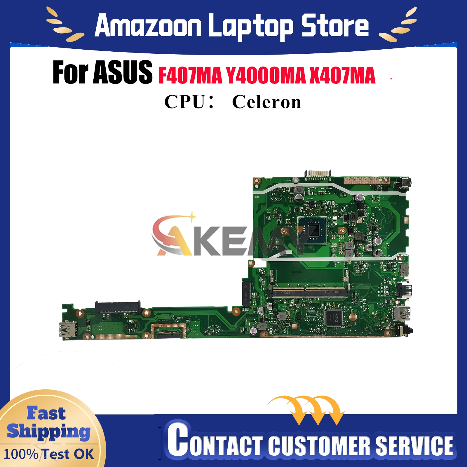 X407MA Материнская плата для ноутбука ASUS VivoBook X407M F407MA X407MA Y4000MA Материнская плата для ноутбука с процессором Celeron 100% тестирование OK stk
X407MA Материнская плата для ноутбука ASUS VivoBook X407M F407MA X407MA Y4000MA Материнская плата для ноутбука с процессором Celeron 100% тестирование OK stk