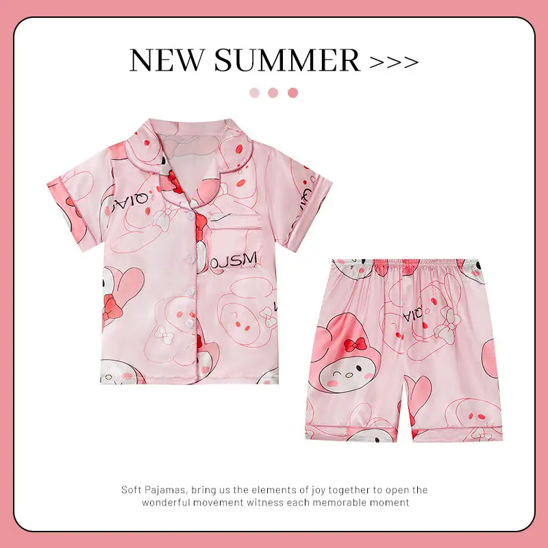 Kawaii Kuromi My Melody Anime Sanrio Short Sleeve Pajamas Cute Cartoon Ins Fashion Cinnamoroll Home Wear Clothing Kids Gifts
Kawaii Kuromi My Melody Anime Sanrio Short Sleeve Pajamas Cute Cartoon Ins Fashion Cinnamoroll Home Wear Clothing Kids Gifts