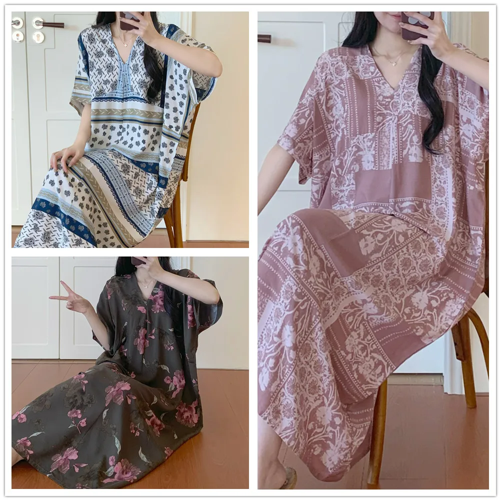 V-Neck Nightdress Short Sleeved Sleepwear Clothes for Women Summer Homewear Lingerie Dresses
V-Neck Nightdress Short Sleeved Sleepwear Clothes for Women Summer Homewear Lingerie Dresses