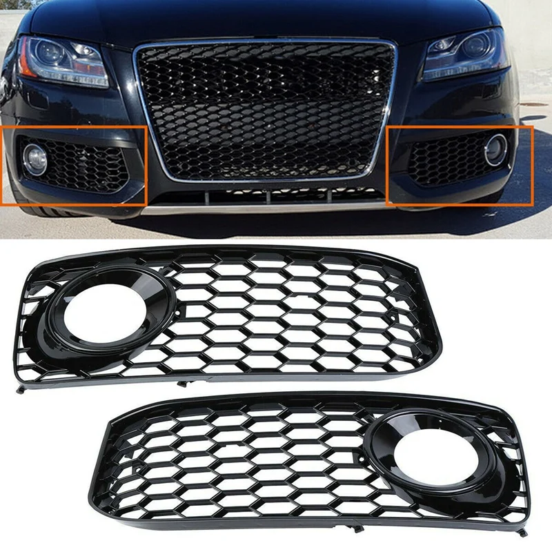 Black Car Fog Light Lamp Grill Cover Honeycomb Hex Front Grille Grill For A5 S-Line / S5 B8 RS5 2008-2012
Black Car Fog Light Lamp Grill Cover Honeycomb Hex Front Grille Grill For A5 S-Line / S5 B8 RS5 2008-2012
