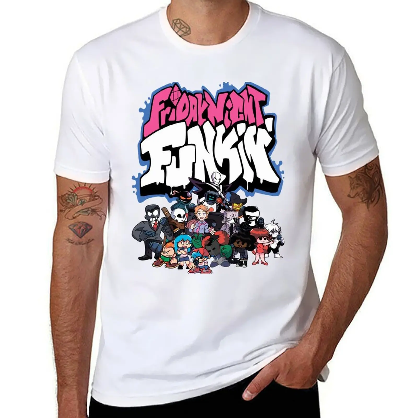 FNF characters + Mod characters T-Shirt cotton t shirts high quality funny t shirts dark humor T-Shirt 
FNF characters + Mod characters T-Shirt cotton t shirts high quality funny t shirts dark humor T-Shirt