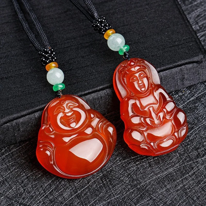 Натуральный кулон-подвеска из красного агата с изображением Гуаньинь Будды и карнелиана
Натуральный кулон-подвеска из красного агата с изображением Гуаньинь Будды и карнелиана