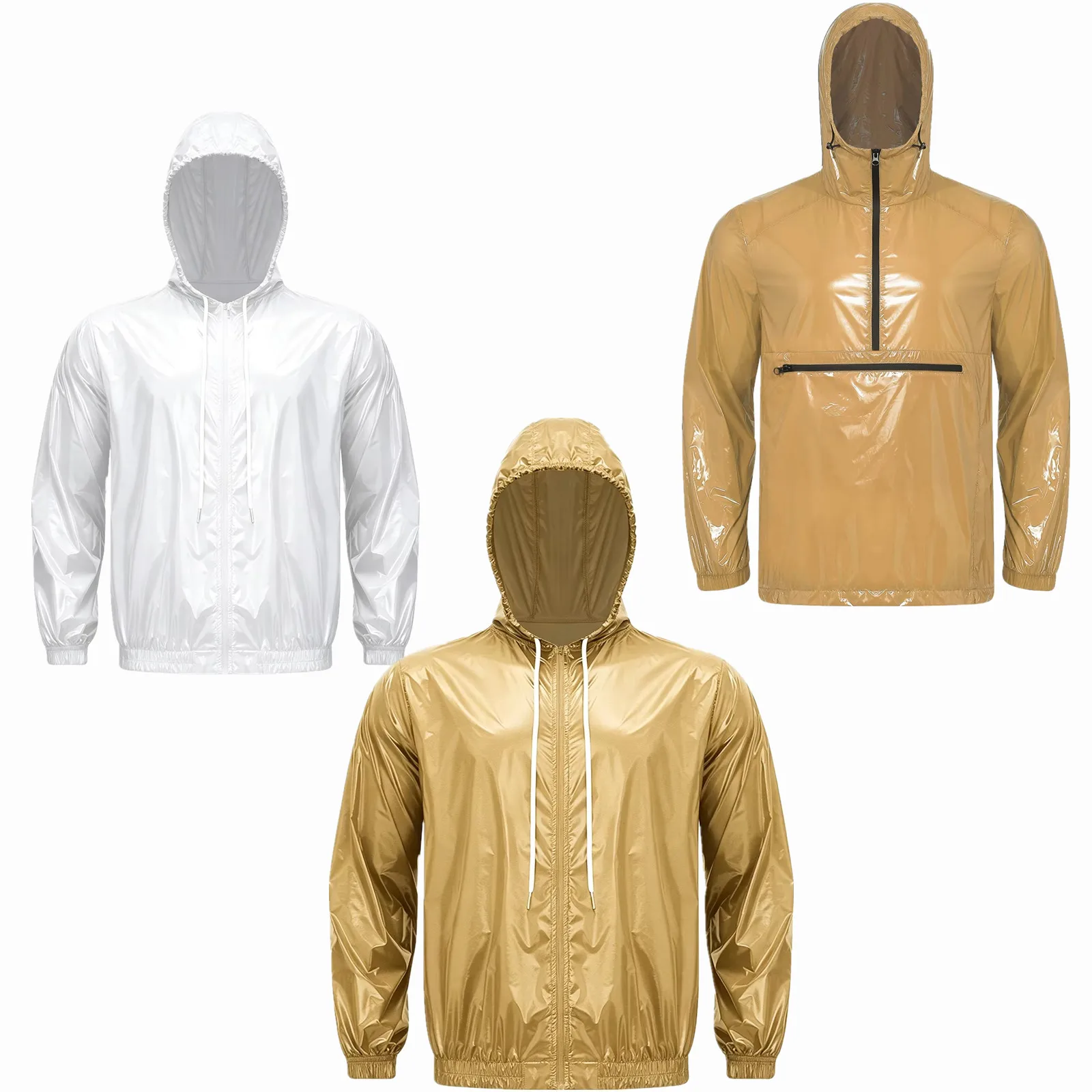 Mens Lightweight Hooded Jacket Tops Waterproof Hooded Outdoor Cycling Raincoat Windbreaker Outerwear for Hiking Fishing Biking
Mens Lightweight Hooded Jacket Tops Waterproof Hooded Outdoor Cycling Raincoat Windbreaker Outerwear for Hiking Fishing Biking