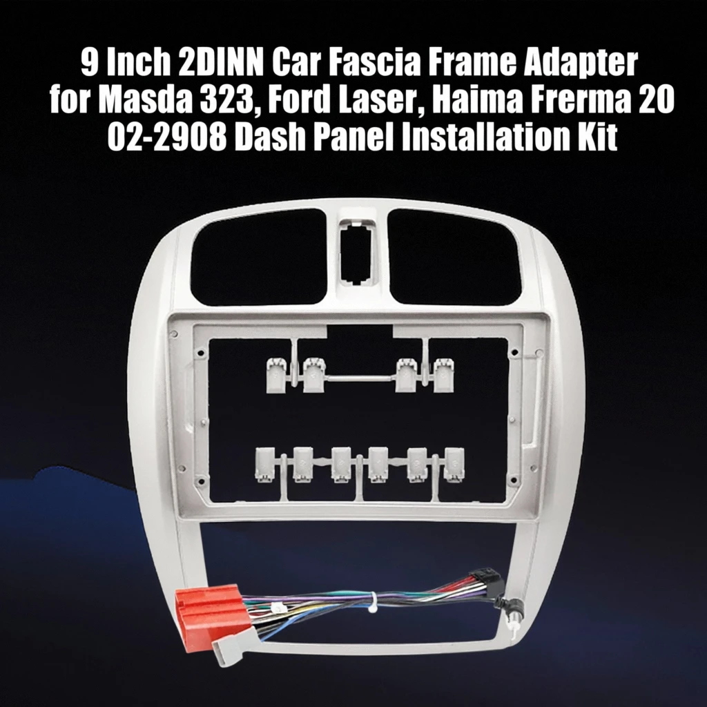 9 Inch 2DIN Car Fascia Frame Adapter for Mazda 323, Ford Laser, Haima Freema 2002-2008 Dash Panel Installation Kit
9 Inch 2DIN Car Fascia Frame Adapter for Mazda 323, Ford Laser, Haima Freema 2002-2008 Dash Panel Installation Kit