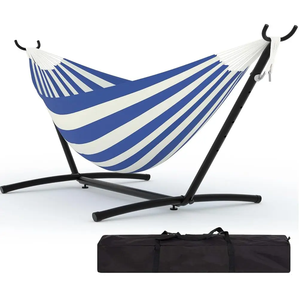 Two-Person Hammock with Portable Steel Stand and Carrying Bag, Suitable for Indoor and Outdoor Use, Supports Up to 450 lbs
Two-Person Hammock with Portable Steel Stand and Carrying Bag, Suitable for Indoor and Outdoor Use, Supports Up to 450 lbs