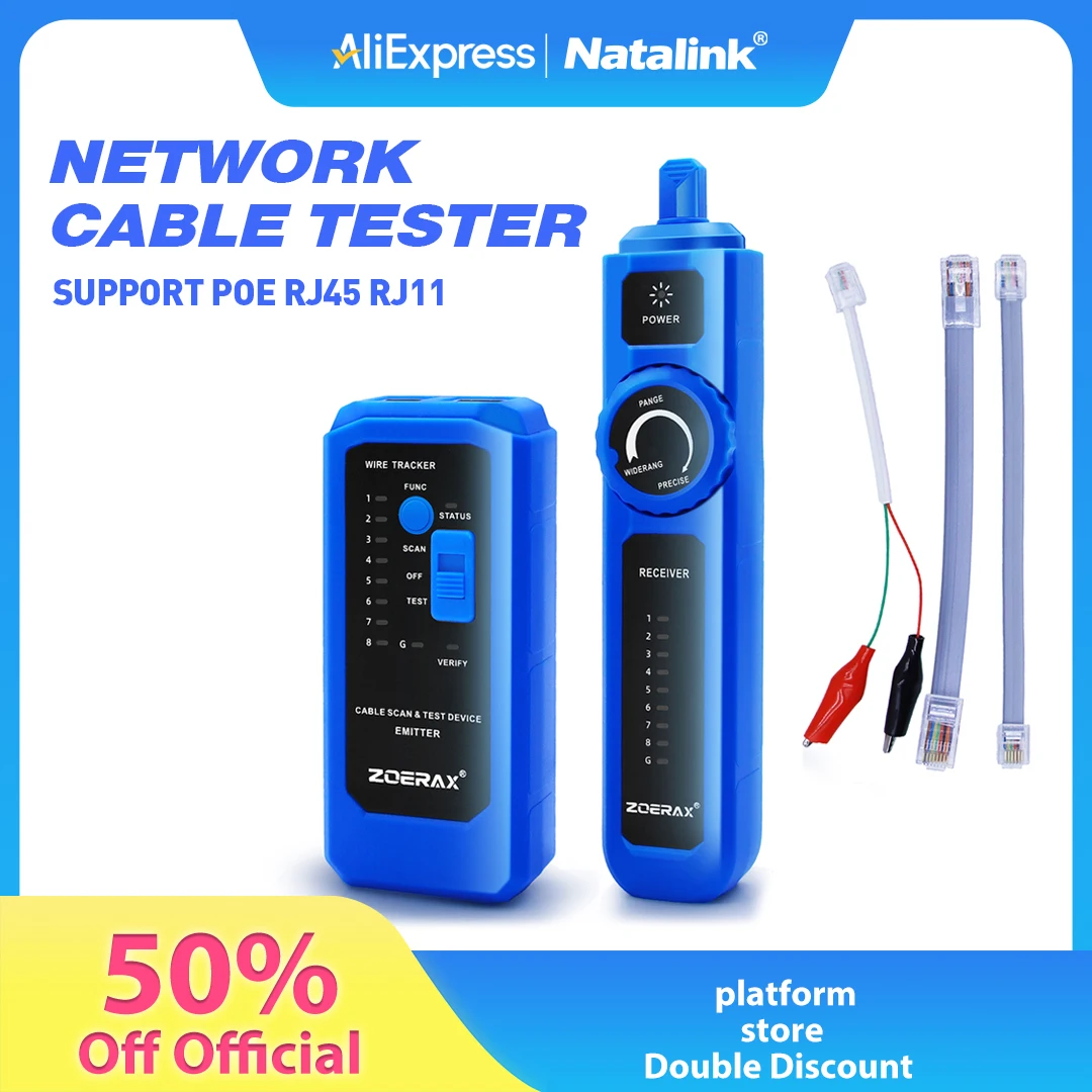 Network Cable Tester POE RJ45 RJ11 Wire Tracer Circuit Tester Cable Collation Telephone Wire Tracker High Sensitivity Line Finde
Network Cable Tester POE RJ45 RJ11 Wire Tracer Circuit Tester Cable Collation Telephone Wire Tracker High Sensitivity Line Finde