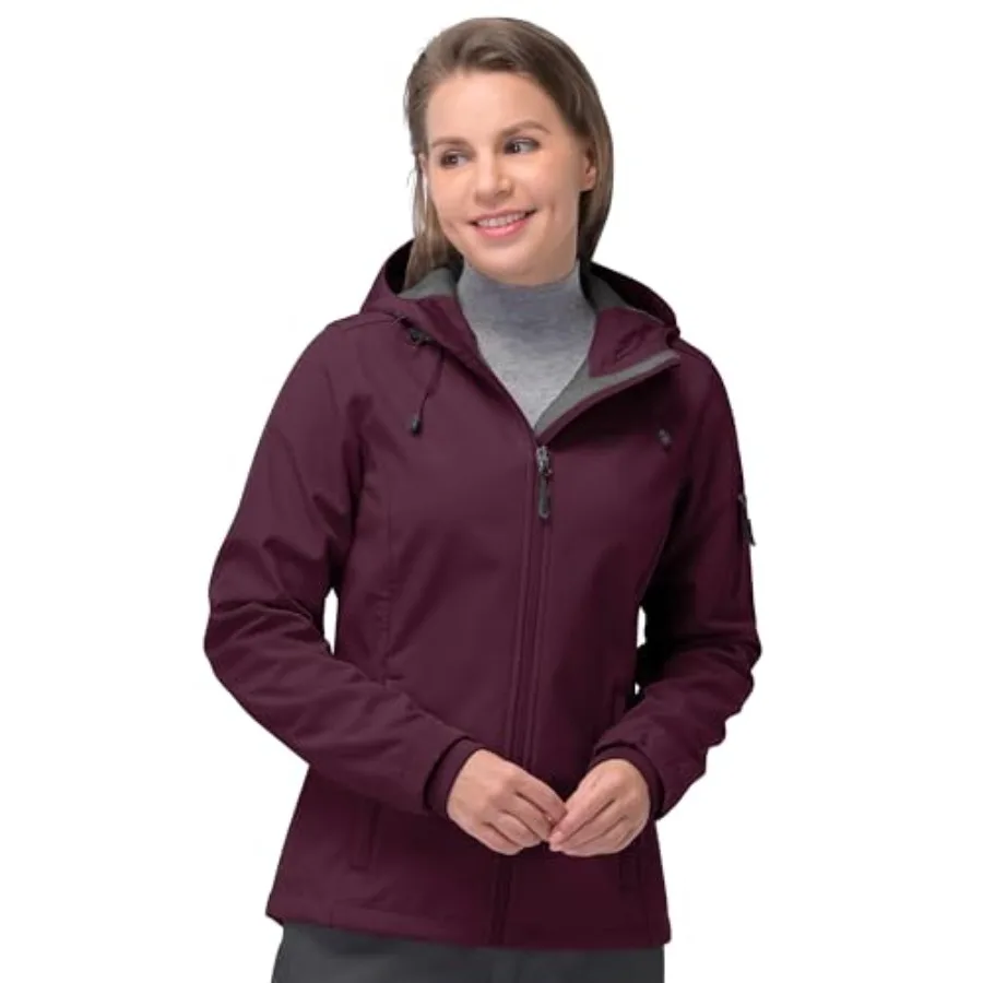 33, 000Feet Women's Softshell Jacket, Fleece Lined Warm Jacket Light Hooded Windproof Coat for Outdoor Hiking
33, 000Feet Women's Softshell Jacket, Fleece Lined Warm Jacket Light Hooded Windproof Coat for Outdoor Hiking