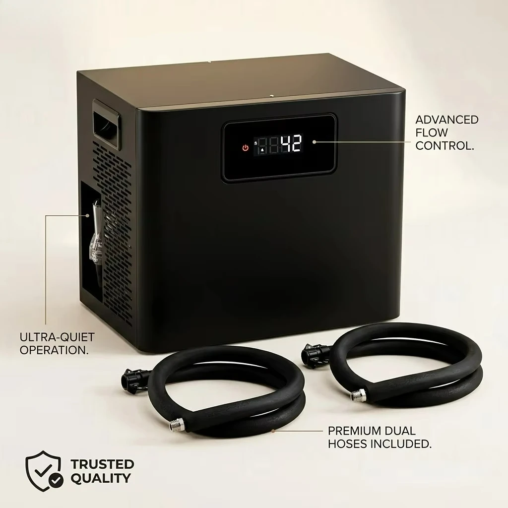Cold immersion ice bath water cooler, built-in filter pump, submersible pump, heat insulation hose, cold therapy recovery
Cold immersion ice bath water cooler, built-in filter pump, submersible pump, heat insulation hose, cold therapy recovery