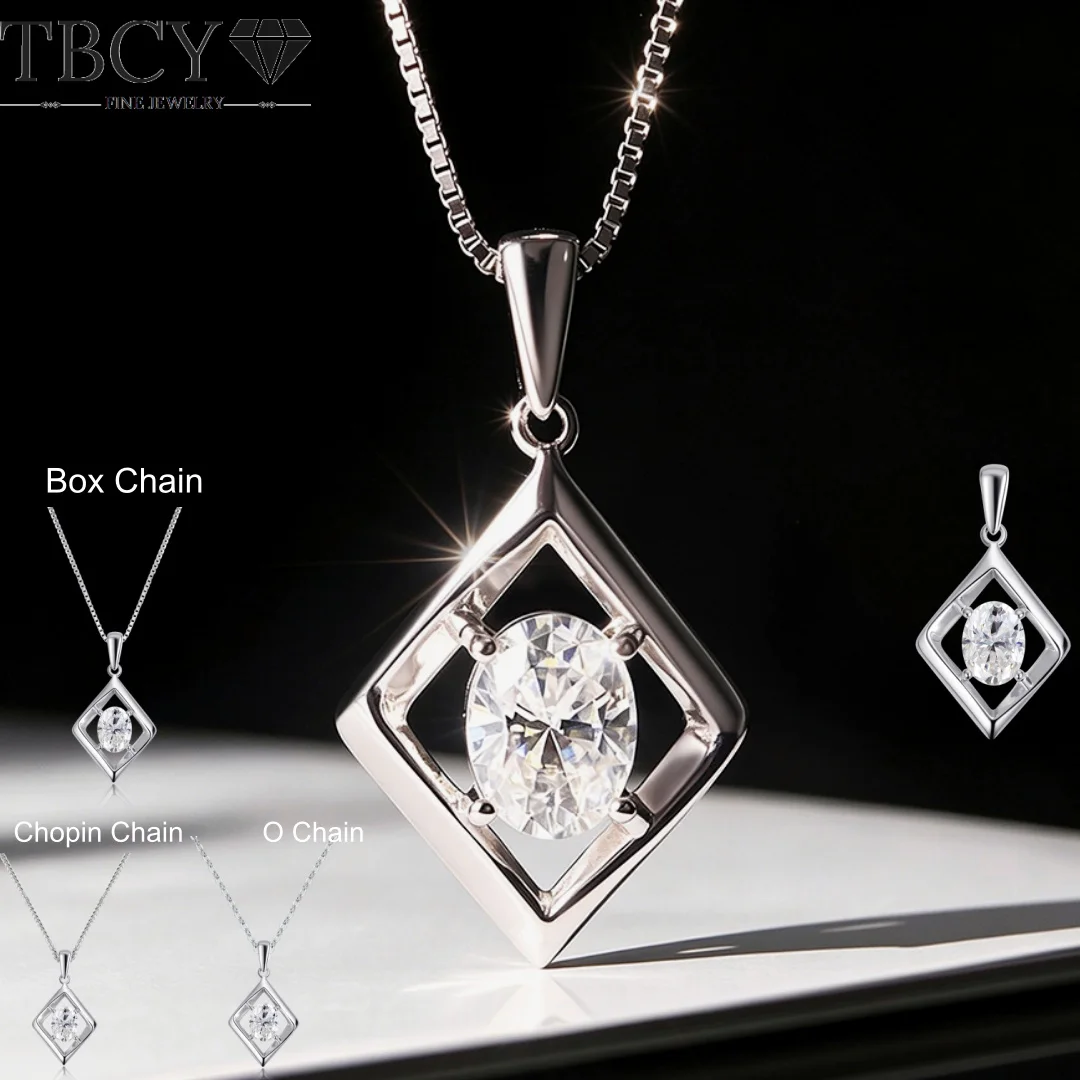 TBCYD 1.5CT Oval Moissanite Pendant Necklace 6x8mm S925 Stering silver White Gold Plated Everyday Elegant Party Jewelry for Her
TBCYD 1.5CT Oval Moissanite Pendant Necklace 6x8mm S925 Stering silver White Gold Plated Everyday Elegant Party Jewelry for Her