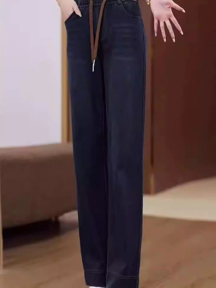 Thiened Fce Autumn Winter Mom Jeans High Waist Casual Straight Leg Elastic Leisure plus Size Denim Pants for Middle-Aged...
Thiened Fce Autumn Winter Mom Jeans High Waist Casual Straight Leg Elastic Leisure plus Size Denim Pants for Middle-Aged...