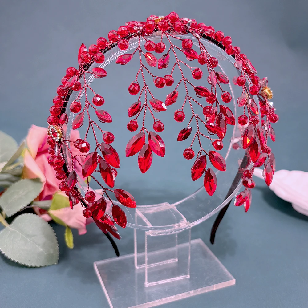 DZ228 Red Bridal Headwear Wedding Headpiece Fashion Hair Jewelry Rhinestone Woman Head Piece Crystal Bride Hair Accessories
DZ228 Red Bridal Headwear Wedding Headpiece Fashion Hair Jewelry Rhinestone Woman Head Piece Crystal Bride Hair Accessories