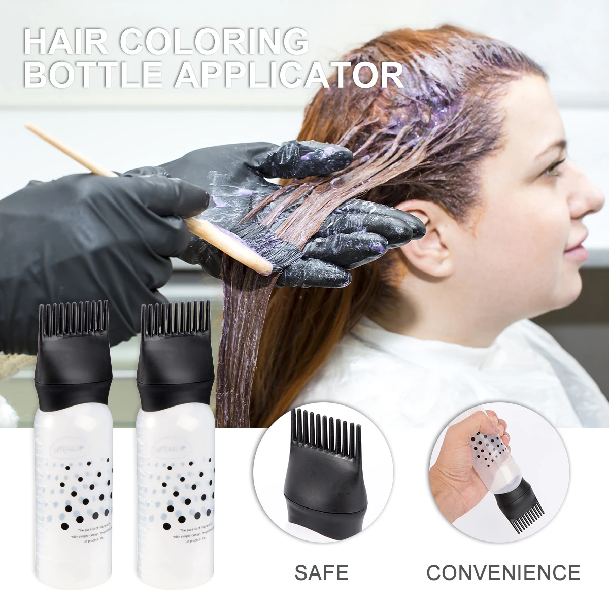 3Pcs Hair Dye Bottle with Comb Applicator Dry Cleaning Bottle Smooth Surface No Skin Irritation Salon Home Coloring Solution
3Pcs Hair Dye Bottle with Comb Applicator Dry Cleaning Bottle Smooth Surface No Skin Irritation Salon Home Coloring Solution