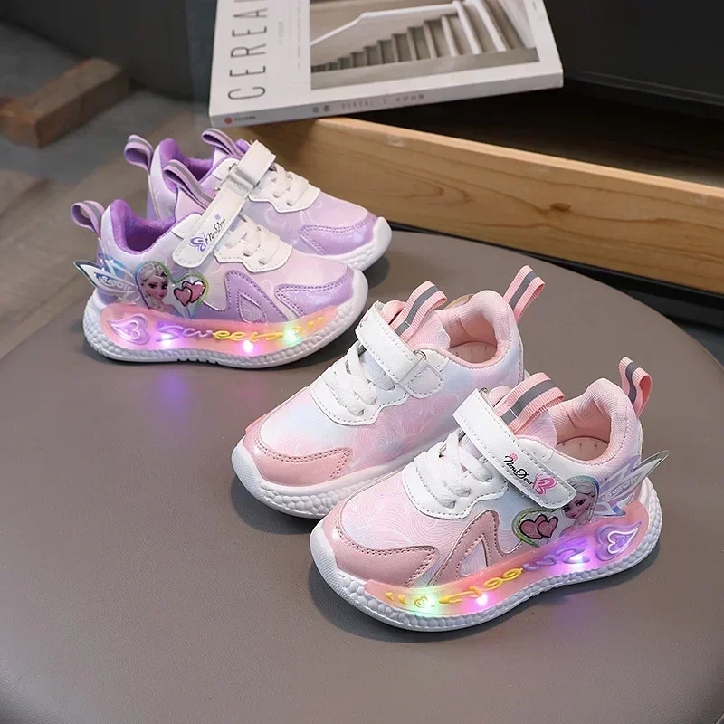 Disney Frozen ELsa LED Casual Shoes New children Student Sneakers Light Up Flashing Girls Running shoes
Disney Frozen ELsa LED Casual Shoes New children Student Sneakers Light Up Flashing Girls Running shoes