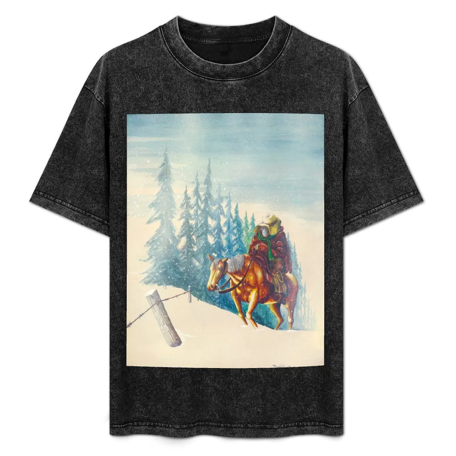 Winter Horse and Rider (The Picket Rider) T-Shirt Casual Basic Short Sleeve T-Shirt
Winter Horse and Rider (The Picket Rider) T-Shirt Casual Basic Short Sleeve T-Shirt