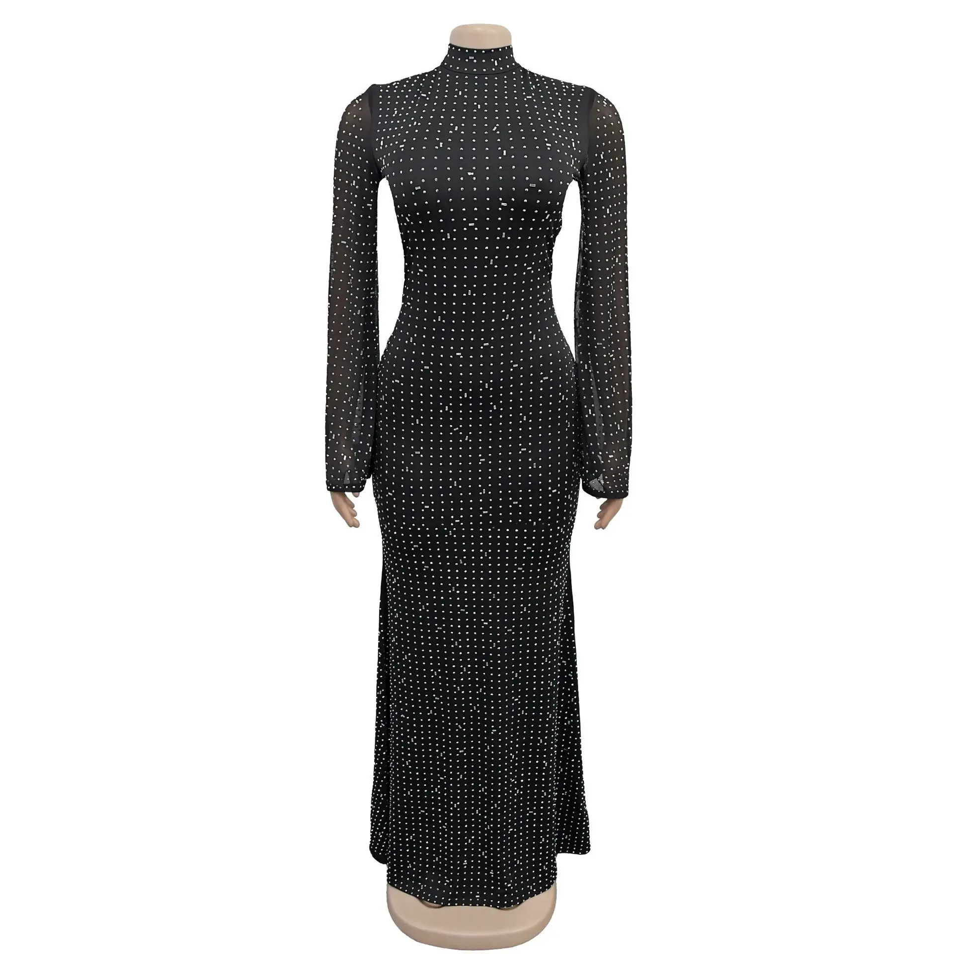 High Quality Luxury Diamond Slim Long Dresses Spring Women Long Sleeves Zipper Dress Autumn Female High Waist Knee-length Dress
High Quality Luxury Diamond Slim Long Dresses Spring Women Long Sleeves Zipper Dress Autumn Female High Waist Knee-length Dress