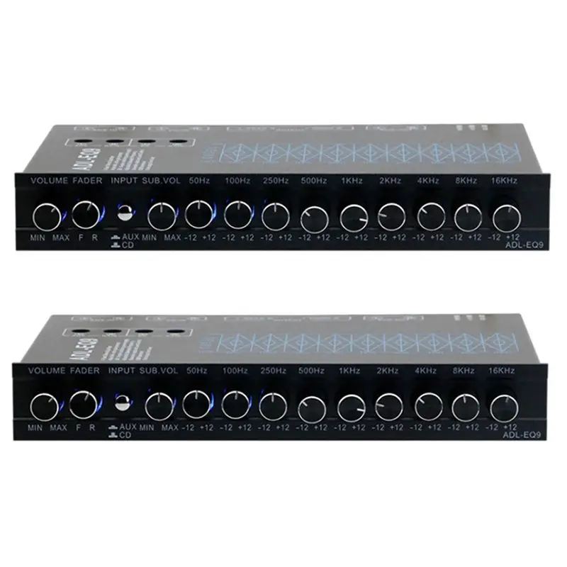 2X 9 Band Equalizer High Performance 9 Equalization Bands 12V DC For Boat RV Car Metal With CD AUX Input DSP Chip Output-A08Q
2X 9 Band Equalizer High Performance 9 Equalization Bands 12V DC For Boat RV Car Metal With CD AUX Input DSP Chip Output-A08Q