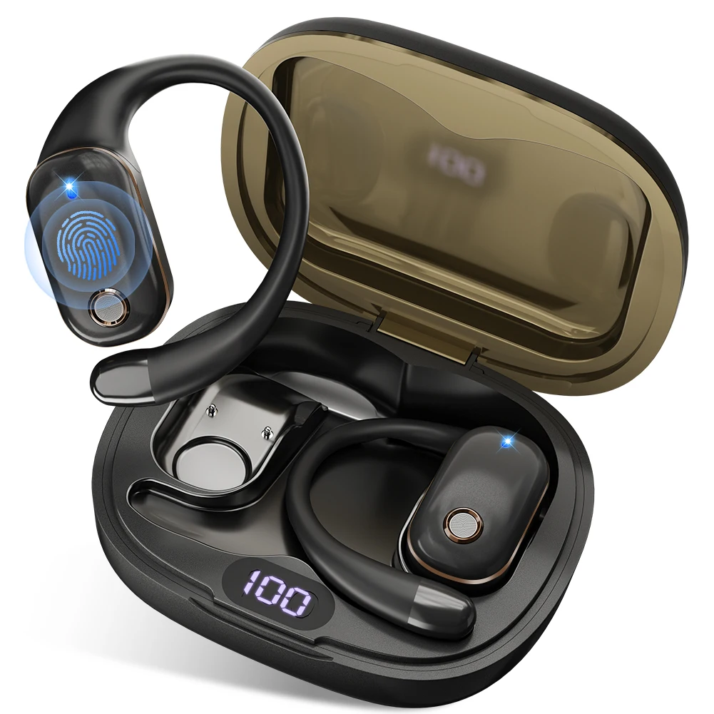 Bluetooth 5.4 Open-Ear Ear Mount Earphones Air Conduction True Wireless Earbuds IPX6 Waterproof HD Microphone Gym Sports Headset
Bluetooth 5.4 Open-Ear Ear Mount Earphones Air Conduction True Wireless Earbuds IPX6 Waterproof HD Microphone Gym Sports Headset